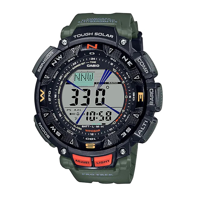 Casio Protrek Triple Sensor Solar Mens Watch PRG-240-3CR